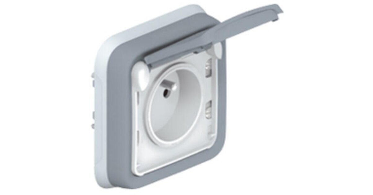 Prise Legrand Ambroise 2 P Avec Fusible - En Plastique Et Céramique - Occasion Mais Fonctionnelle